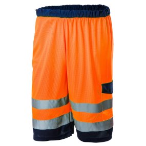 Pantaloncino di avvertimento, arancione, rete, taglia XXL