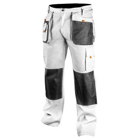 Pantaloni da lavoro, bianchi, taglia LD/54