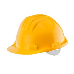 Caschetto di sicurezza certificato EN 397 CE e EN 50365 CE, materiale HDPE, giallo