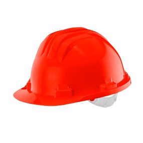 Caschetto di sicurezza certificato EN 397 CE e EN 50365 CE, materiale HDPE, rosso