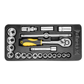 Chiavi a bussola da 1/2”, set da 21 pz., inserire