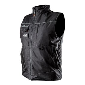 Gilet da lavoro invernale, tg L/52, cotone Oxford resistente, elementi riflettenti, CE