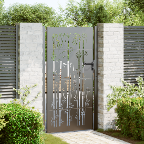 Cancello da giardino Altro con blocco Nero 105 x 200 cm